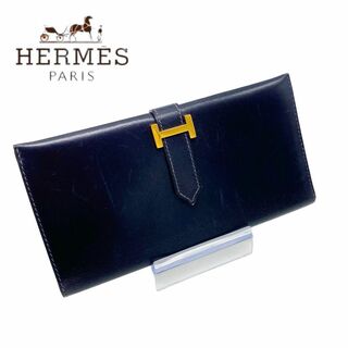エルメス(Hermes)の【超極美品】エルメス ベアン クラシック ゴールド金具 長財布 二つ折り(財布)