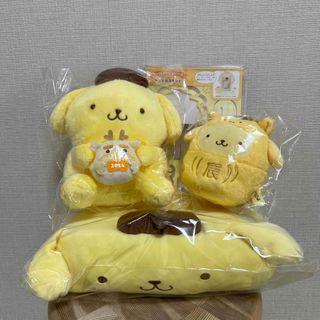 サンリオ(サンリオ)のポムポムプリン　辰年　ぬいぐるみ　ティッシュボックスケース　チェキ用スタンド(キャラクターグッズ)