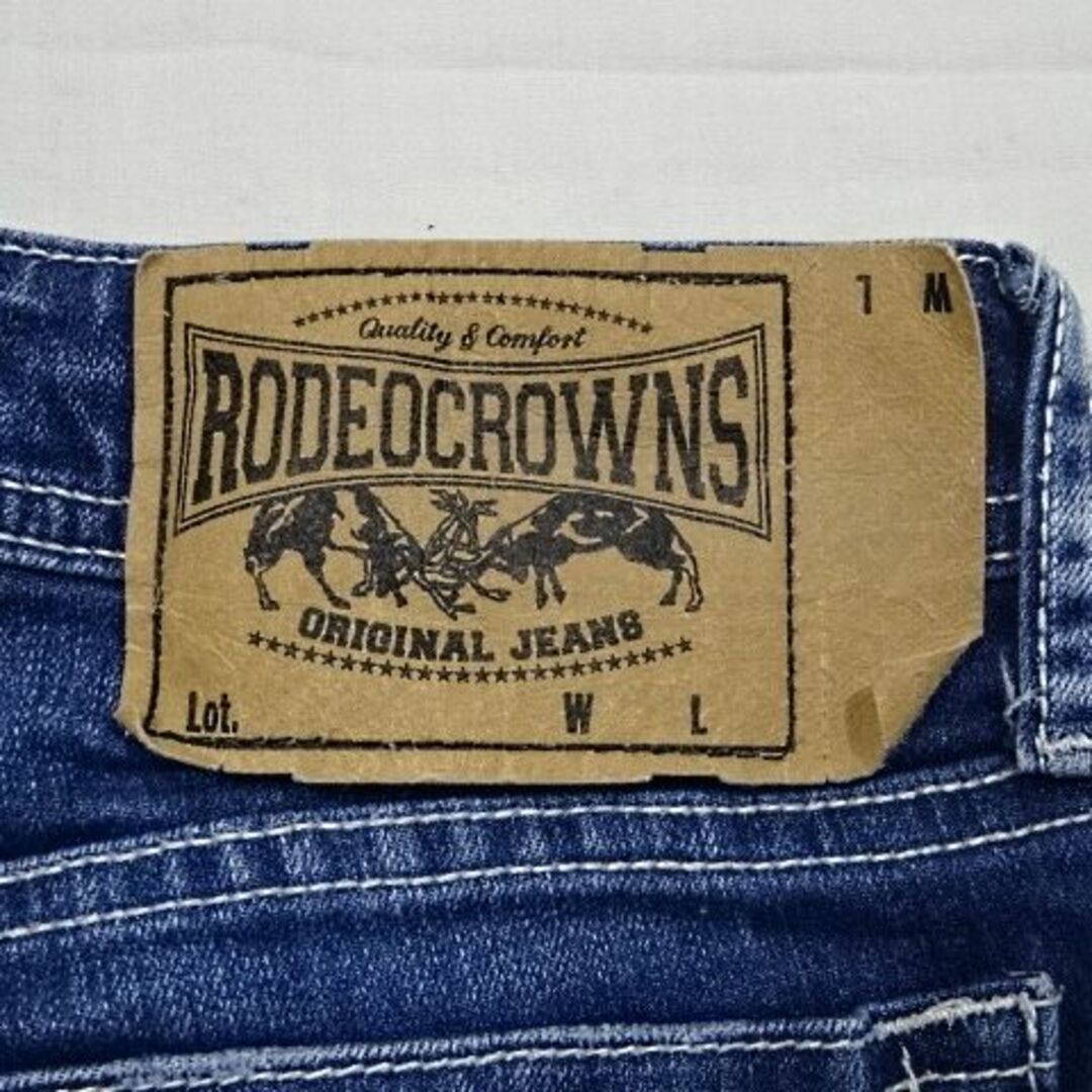 RODEO CROWNS(ロデオクラウンズ)のロデオクラウンズ☆濃紺ストレッチスリムテーパード☆24☆ウェスト約67cm レディースのパンツ(デニム/ジーンズ)の商品写真