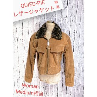 QUIED-PIE クワイエッドパイ レザージャケット スエードジャケット 防寒(ライダースジャケット)