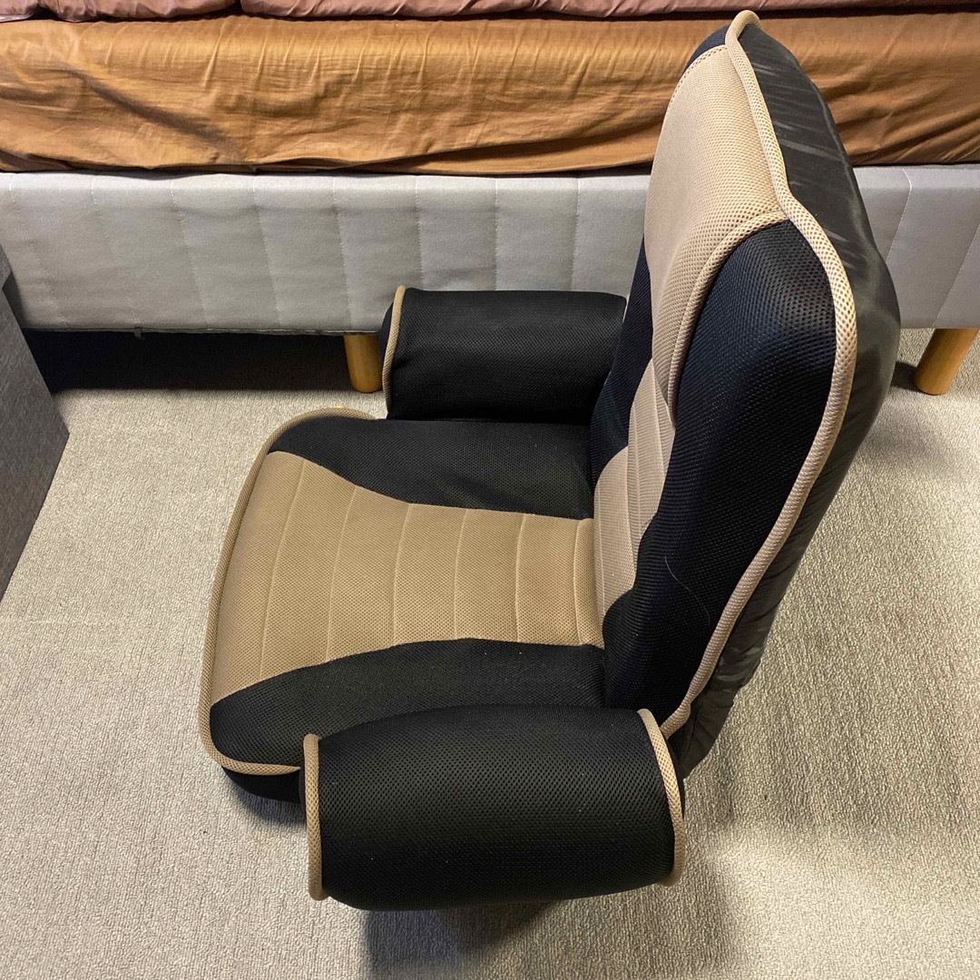 座椅子 無段階 腰痛 レバー式 ハイバック コンパクト 人気 リクライニング 一 ハンドメイドのインテリア/家具(家具)の商品写真