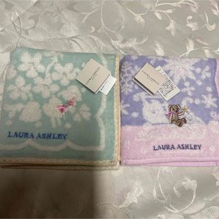 ローラアシュレイ(LAURA ASHLEY)のローラアシュレイ　タオルハンカチ　新品未使用(ハンカチ)