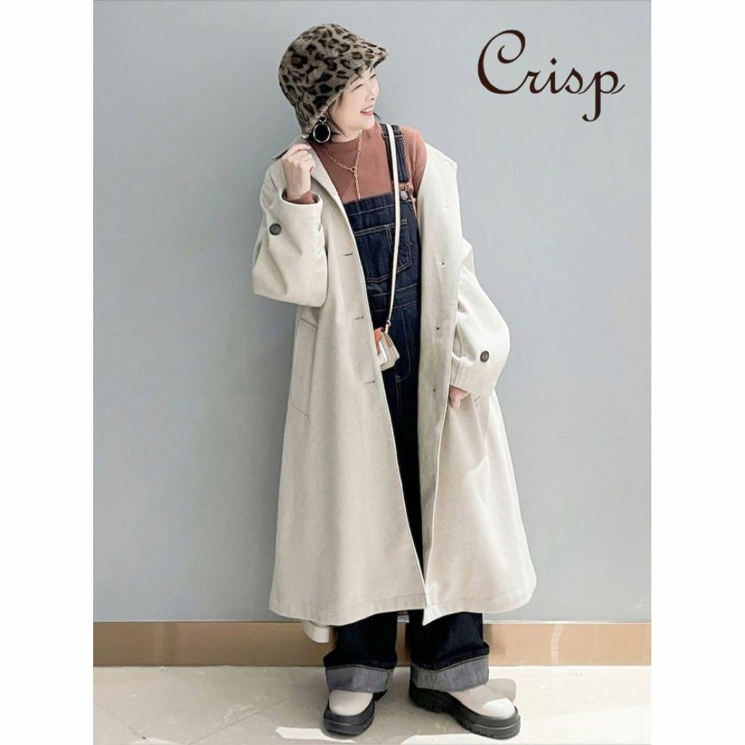 新品タグ付★crisp ロングバルカラーコート 1226 レディースのジャケット/アウター(ロングコート)の商品写真