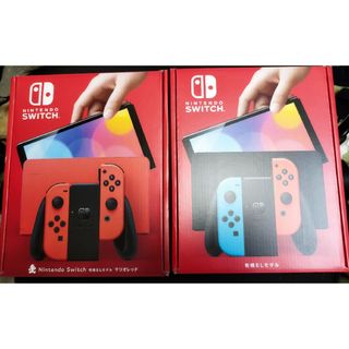 ニンテンドースイッチ(Nintendo Switch)の【新品】Nintendo Switch有機ELモデル２台セット　※バラ売り不可(家庭用ゲーム機本体)