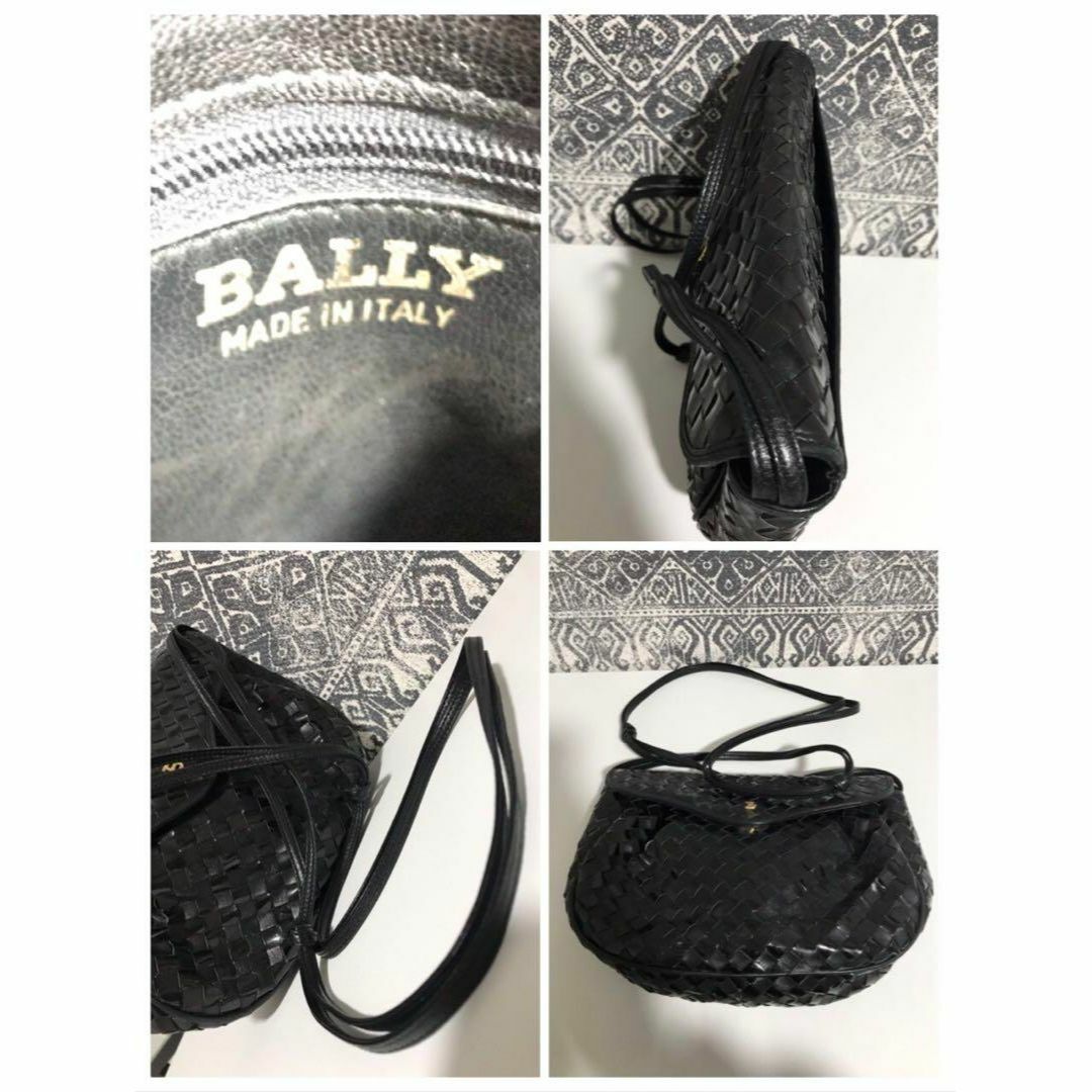 良品✨BALLY ワンショルダーバッグ ヴィンテージ レザー ブラック スモール