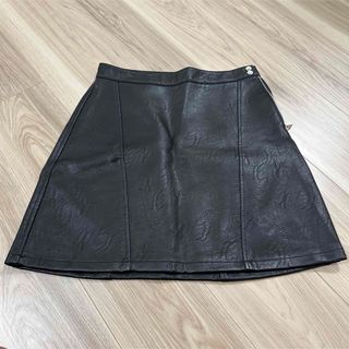 ザラ(ZARA)のZARA フェイクレザー ミニスカート 黒 XS(ミニスカート)