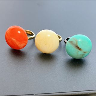 ハンドメイド　リング　3点セット(リング)