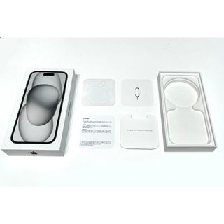 アイフォーン(iPhone)のiPhone15 箱　説明書　128GB Black Softbank(スマートフォン本体)