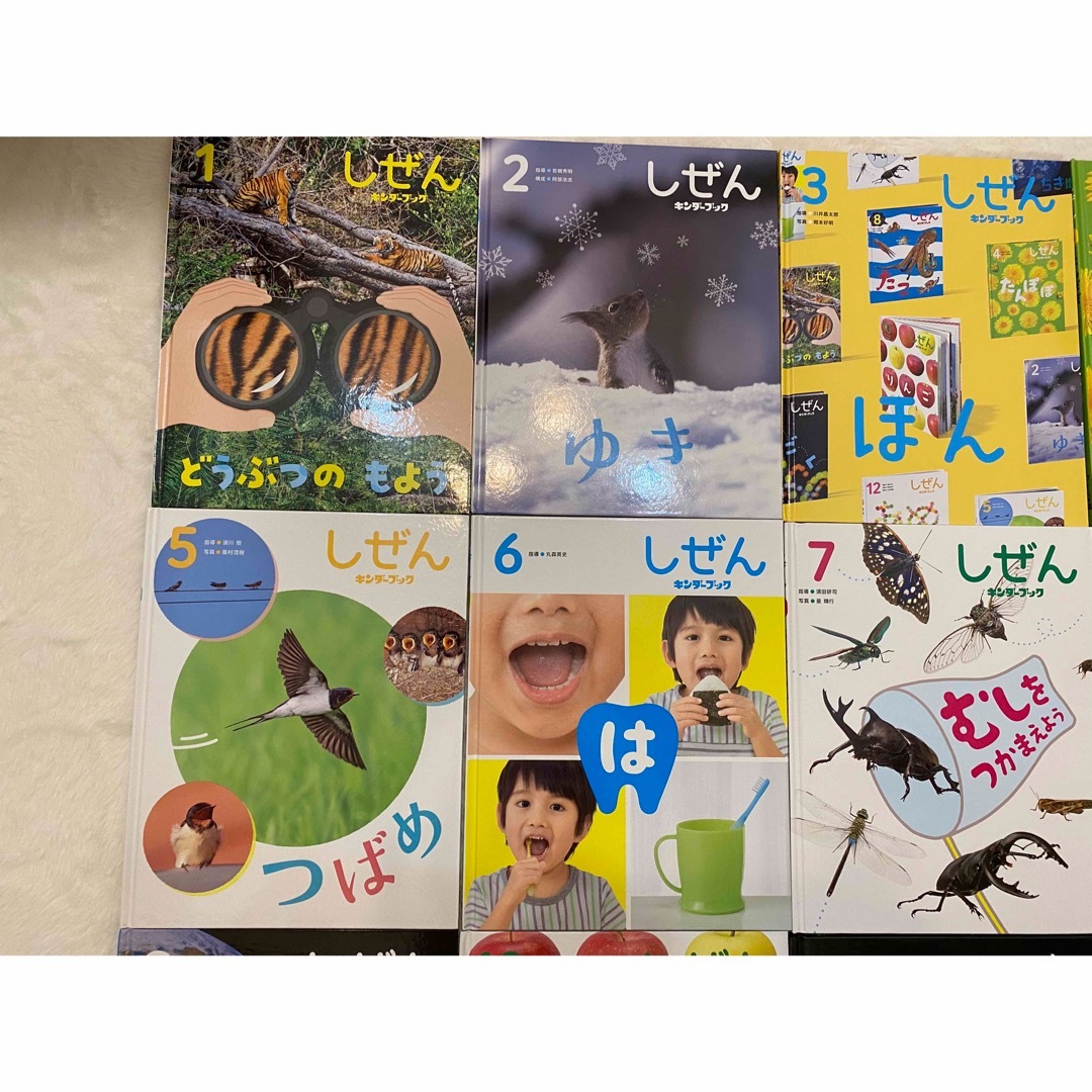 【美品】しぜん キンダーブック 12冊セット　2021年4月〜2022年3月 エンタメ/ホビーの本(絵本/児童書)の商品写真