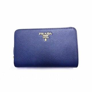 プラダ(PRADA)のプラダ PRADA ■ 1ML225 サフィアーノ レザー ネイビー コンパクト ウォレット L字 レディース 財布□5L(財布)