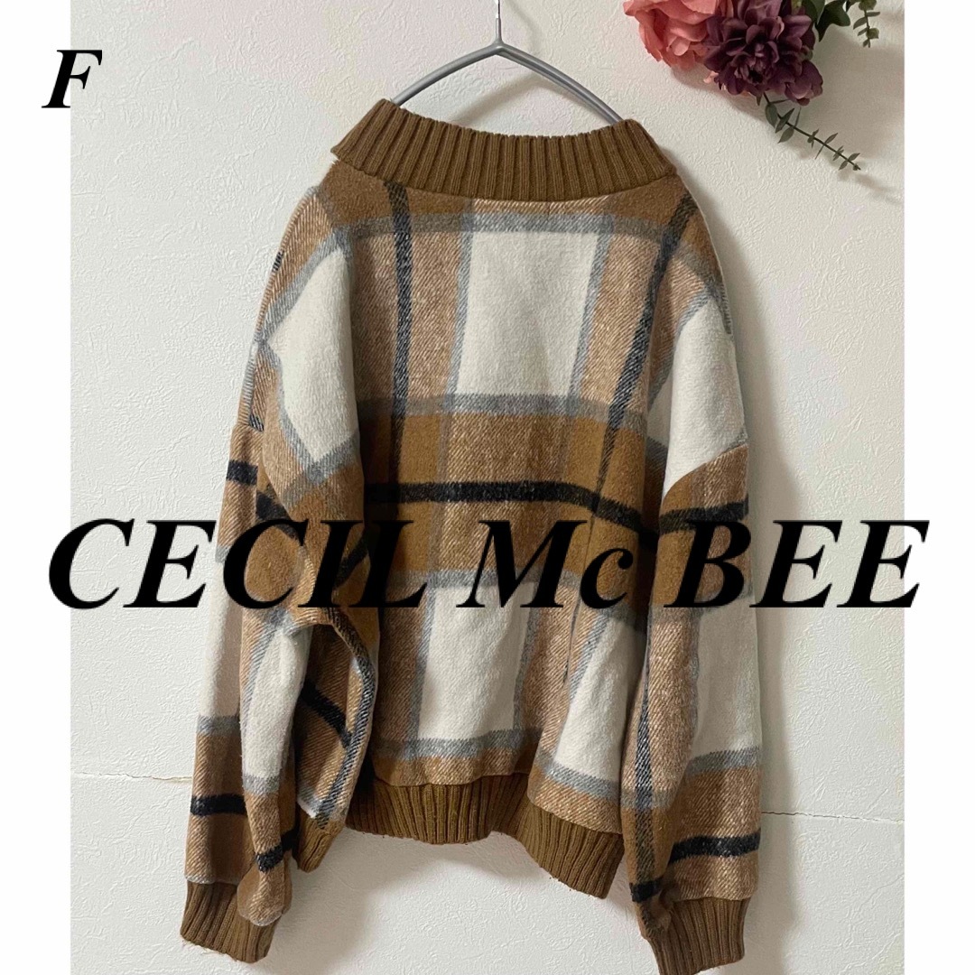 CECIL McBEE(セシルマクビー)のCECIL Mc BEE セシルマクビー チェック柄ニット レディースのトップス(ニット/セーター)の商品写真