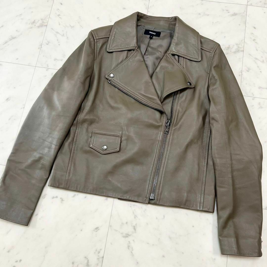 極美品 Theory 2022 Luxe Leather Moto JKT SVERYboutique