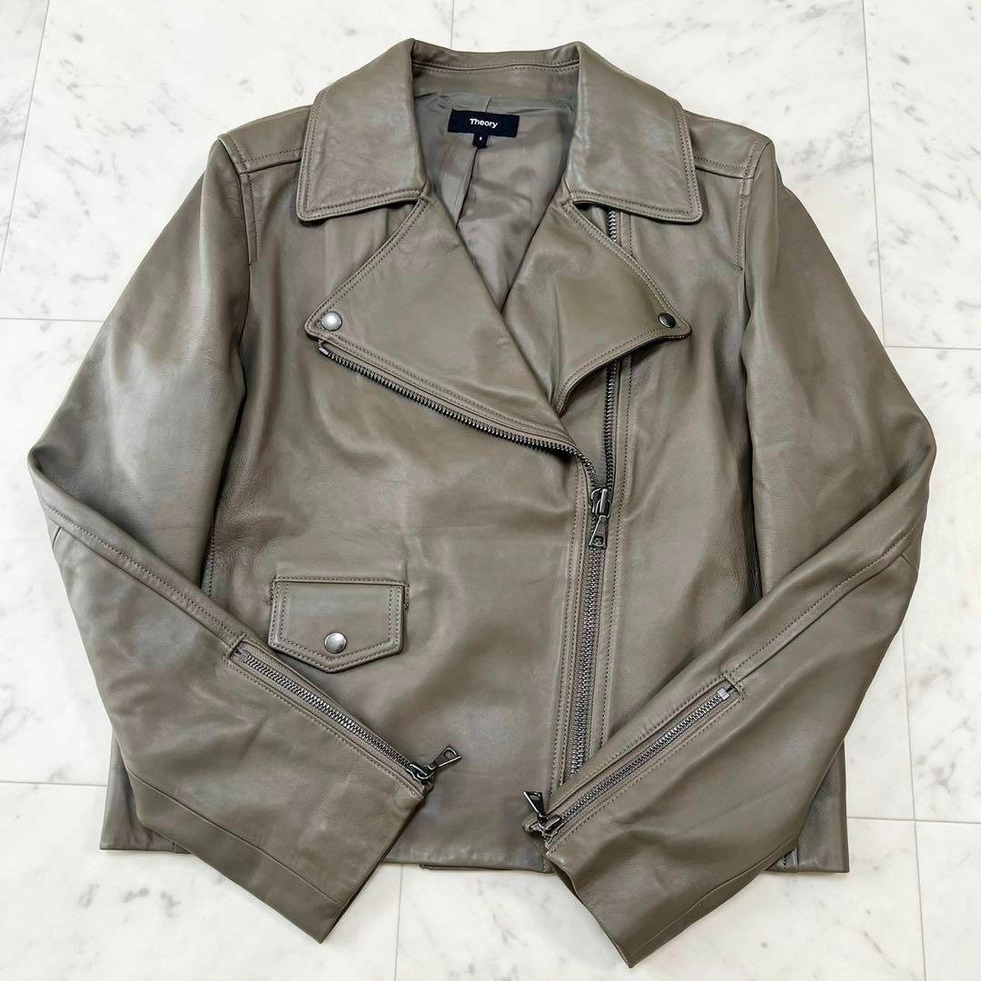 極美品 Theory 2022 Luxe Leather Moto JKT SVERYboutique