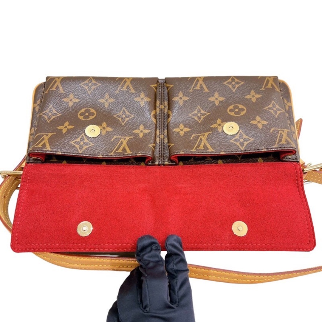 約9cmショルダールイ・ヴィトン LOUIS VUITTON ヴィバシテMM M51164 ブラウン モノグラムキャンバス レディース ショルダーバッグ