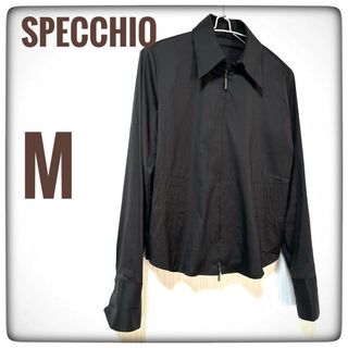 スペッチオ(SPECCHIO)の美品！スペッチオ/レディースブルゾン/M/ブラック/黒(ブルゾン)