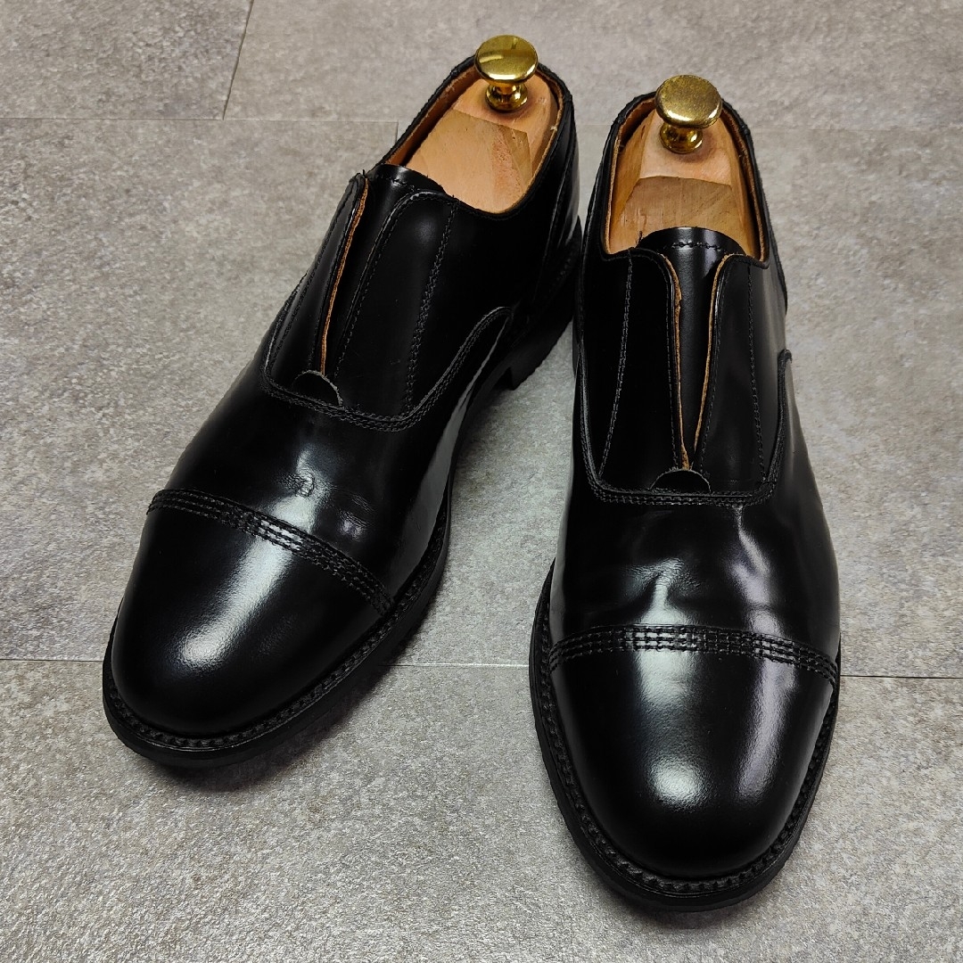 SANDERS】サンダース ポリッシュドレザー ノーレースシューズ 英国製 SANDERS】サンダース ポリッシュドレザー ノーレースシューズ 英国製