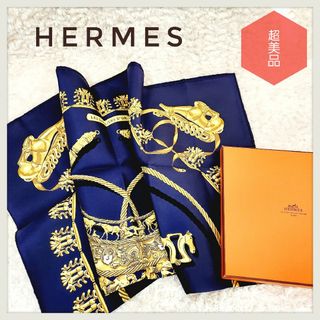 エルメス(Hermes)の未使用 極美品☆HERMES カレ90【黄金の騎士】シルク スカーフ 箱入り(スカーフ)