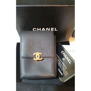 シャネル(CHANEL)のCHANEL シャネル キャビアスキン ゴールドココマーク シガレットケース(ポーチ)