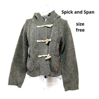 スピックアンドスパン(Spick & Span)のSpick and Span　レディースショートコート　ニットダッフルコート(カーディガン)