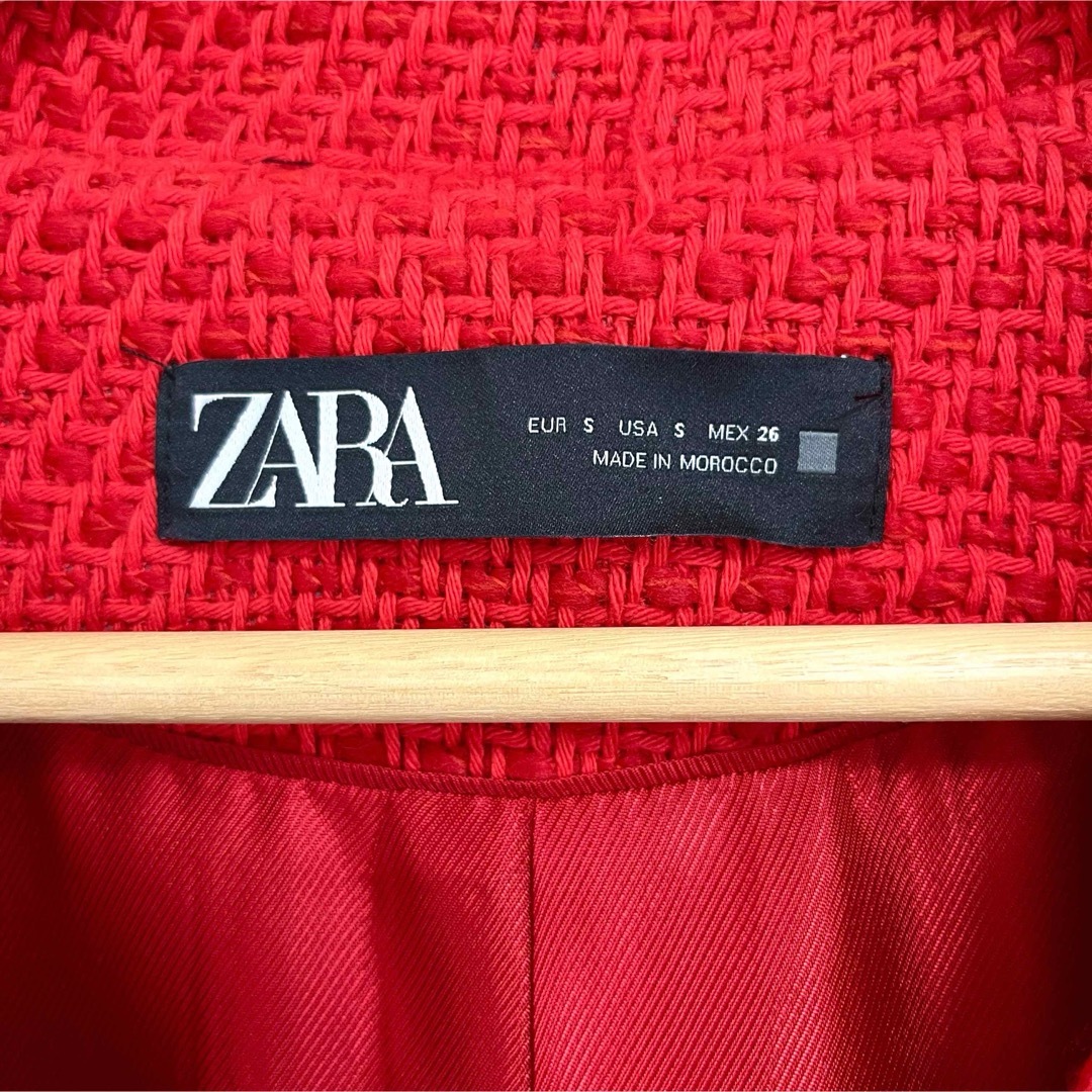 ZARA(ザラ)の値下げしました！　ZARA テクスチャーコート　ツィード　Sサイズ レディースのジャケット/アウター(ピーコート)の商品写真