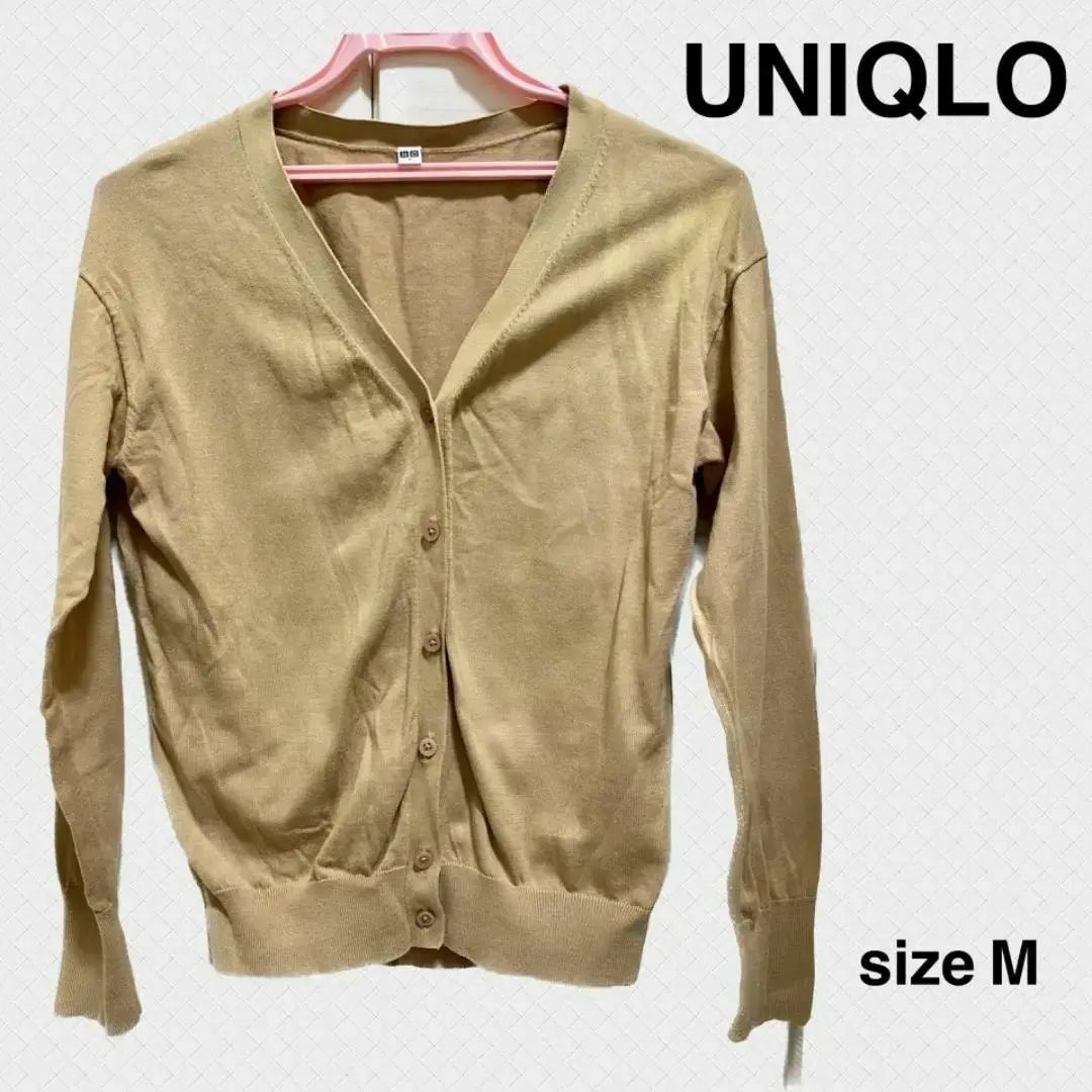 UNIQLO(ユニクロ)のUNIQLO　ユニクロ　レディース　Mサイズ　カーディガン　キャラメル色　ニット レディースのトップス(カーディガン)の商品写真