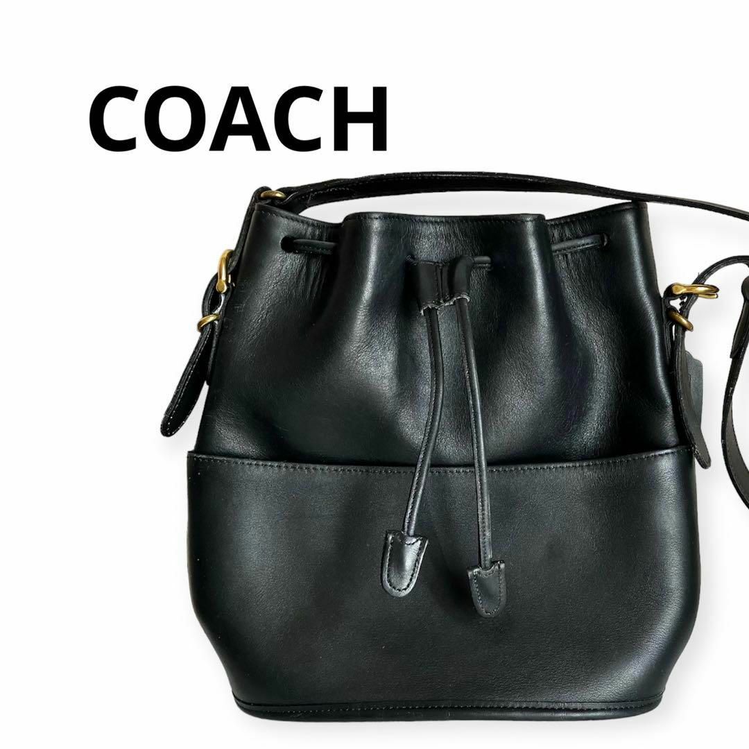 【特別価格】OLD COACHオールドコーチ 巾着ショルダーバッグ ブラックショルダーバッグ