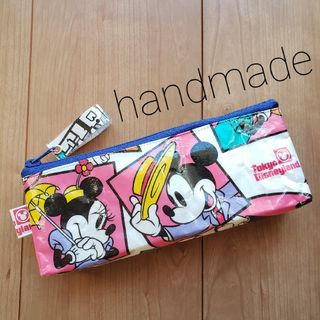 ディズニー(Disney)の専用⭐ハンドメイド紙袋リメイクポーチディズニーランドミキミニペンケースポーチ筆箱(ポーチ)