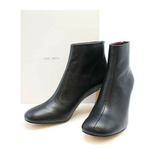 JANE SMITH ジェーンスミス 22AW ROUND TOE SHORT BOOTS ショートブーツ 22W SHO-525L ブラック 38(ブーツ)