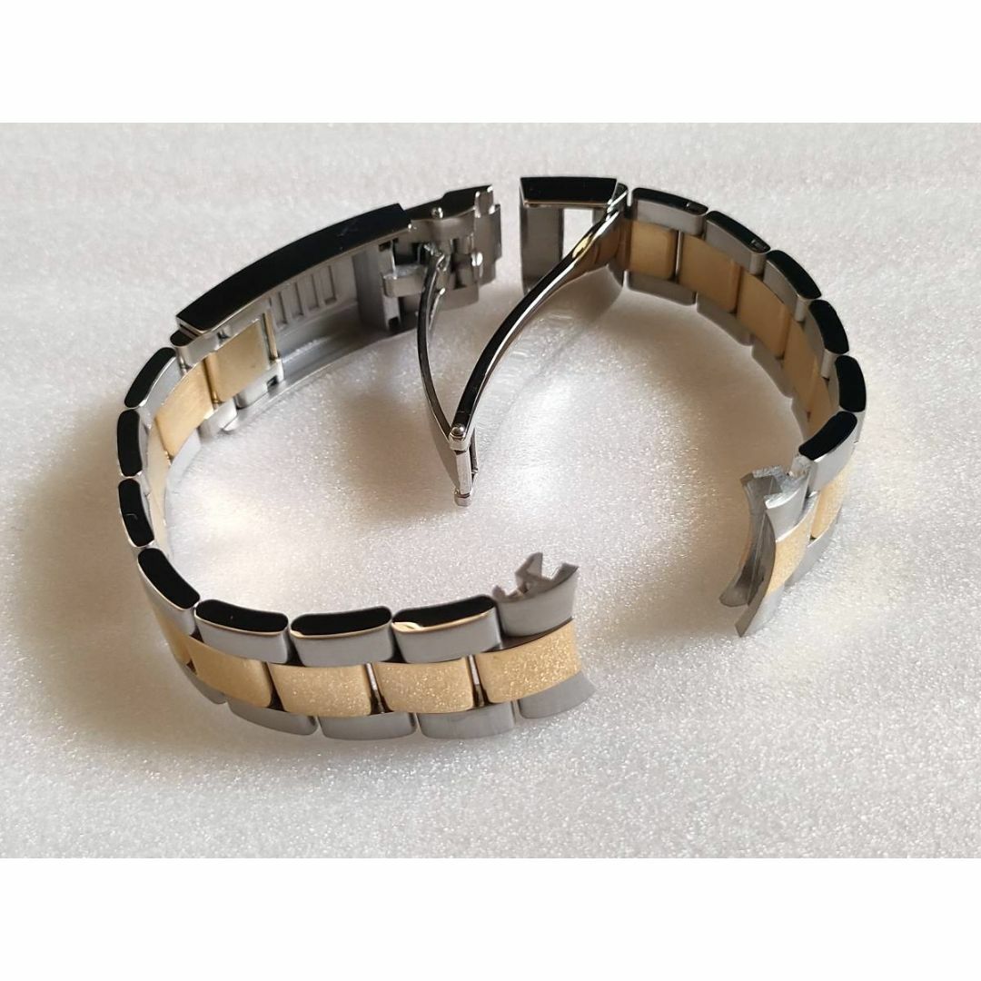 新品 ステンレス時計ベルト コンビゴールド 互換品（訳あり） メンズの時計(金属ベルト)の商品写真