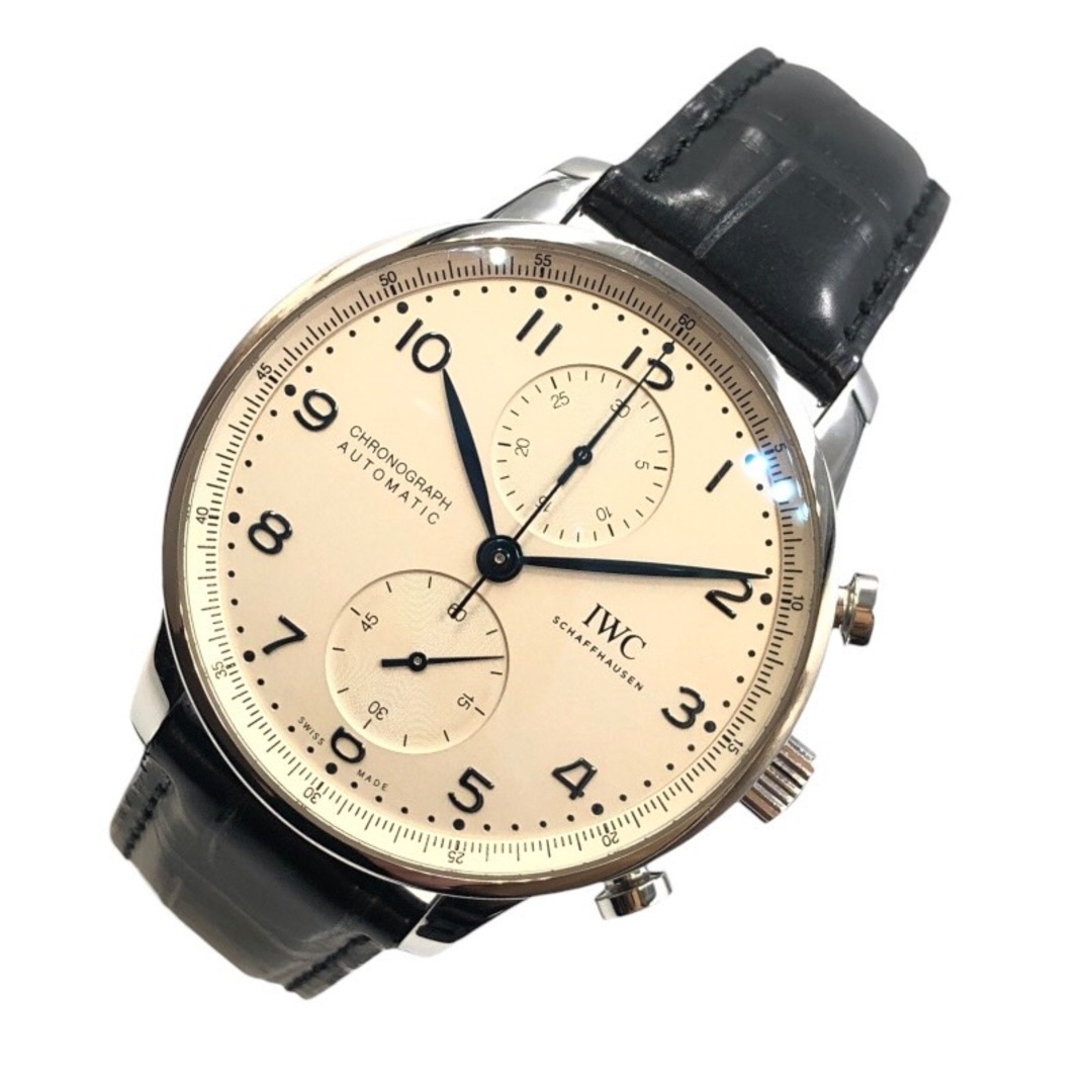 約41mmケース縦インターナショナルウォッチカンパニー IWC ポルトギーゼ クロノグラフ IW371605 ステンレススチール 自動巻き メンズ 腕時計