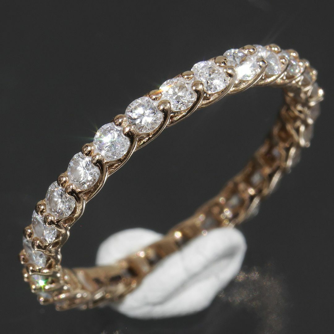 ユキザキ フルダイヤ 1.00ct リング エタニティ 11号 K18PG 指輪 レディースのアクセサリー(リング(指輪))の商品写真