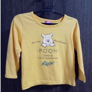 クマノプーサン(くまのプーさん)の110cm くまのプーさん カットソー ディズニー 黄色 Tシャツ 長袖(Tシャツ/カットソー)