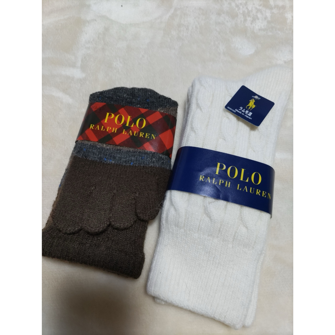 POLO RALPH LAUREN(ポロラルフローレン)の新品　ラルフローレン靴下2足セット！ レディースのレッグウェア(ソックス)の商品写真