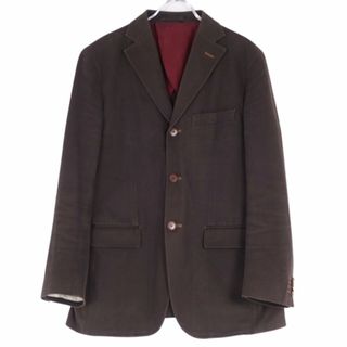 バーバリーブラックレーベル(BURBERRY BLACK LABEL)のバーバリー ブラックレーベル BURBERRY BLACK LABEL ジャケット テーラード シングルブレスト コットン 無地 アウターメンズ  L カーキ(その他)