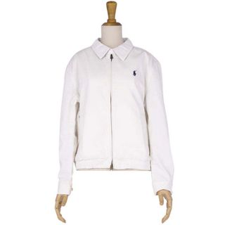 ポロラルフローレン(POLO RALPH LAUREN)の美品 ポロラルフローレン POLO RALPH LAUREN ジャケット ブルゾン スウィングトップ ジップアップ コットン レディース アウター M ホワイト(その他)