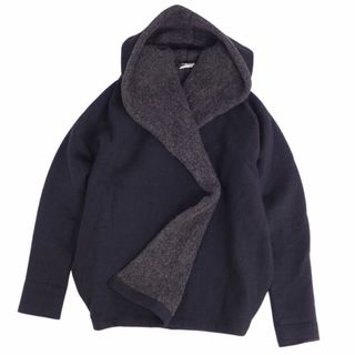 コムデギャルソン(COMME des GARCONS)の美品 コムデギャルソン JUNYA WATANABE COMME des GARCONS コート フード付き ウール 無地 アウター レディース S ブラック(その他)