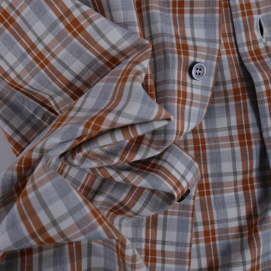 Brioni(ブリオーニ)の美品 ブリオーニ Brioni シャツ 半袖 ショートスリーブ チェック柄 コットン トップス メンズ 2(M相当) マルチカラー メンズのトップス(シャツ)の商品写真