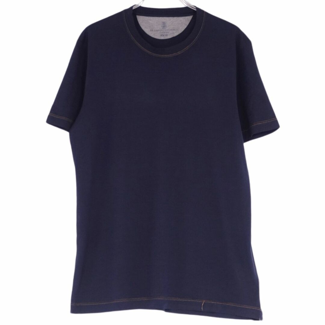 ブルネロクチネリ BRUNELLO CUCINELLI Tシャツ カットソー 半袖 ショートスリーブ 無地 トップス メンズ S ネイビー |  フリマアプリ ラクマ