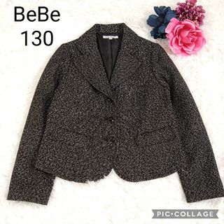 ベベ(BeBe)のBeBeツイードジャケットウールブレンド素材(ジャケット/上着)