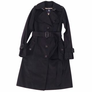 バーバリー(BURBERRY)のバーバリー ロンドン BURBERRY LONDON コート シングル トレンチコート 裏チェック アウター レディース 38(M相当) ブラック(トレンチコート)