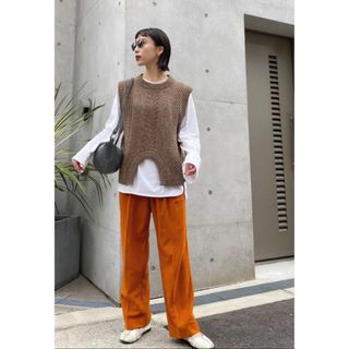 【最終値下げ】meer. hem round knit vest ダークブラウン(ベスト/ジレ)