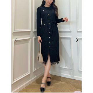 ハーリップトゥ(Her lip to)のherlipto Victoria Lace Belted Knit Dress(ロングワンピース/マキシワンピース)