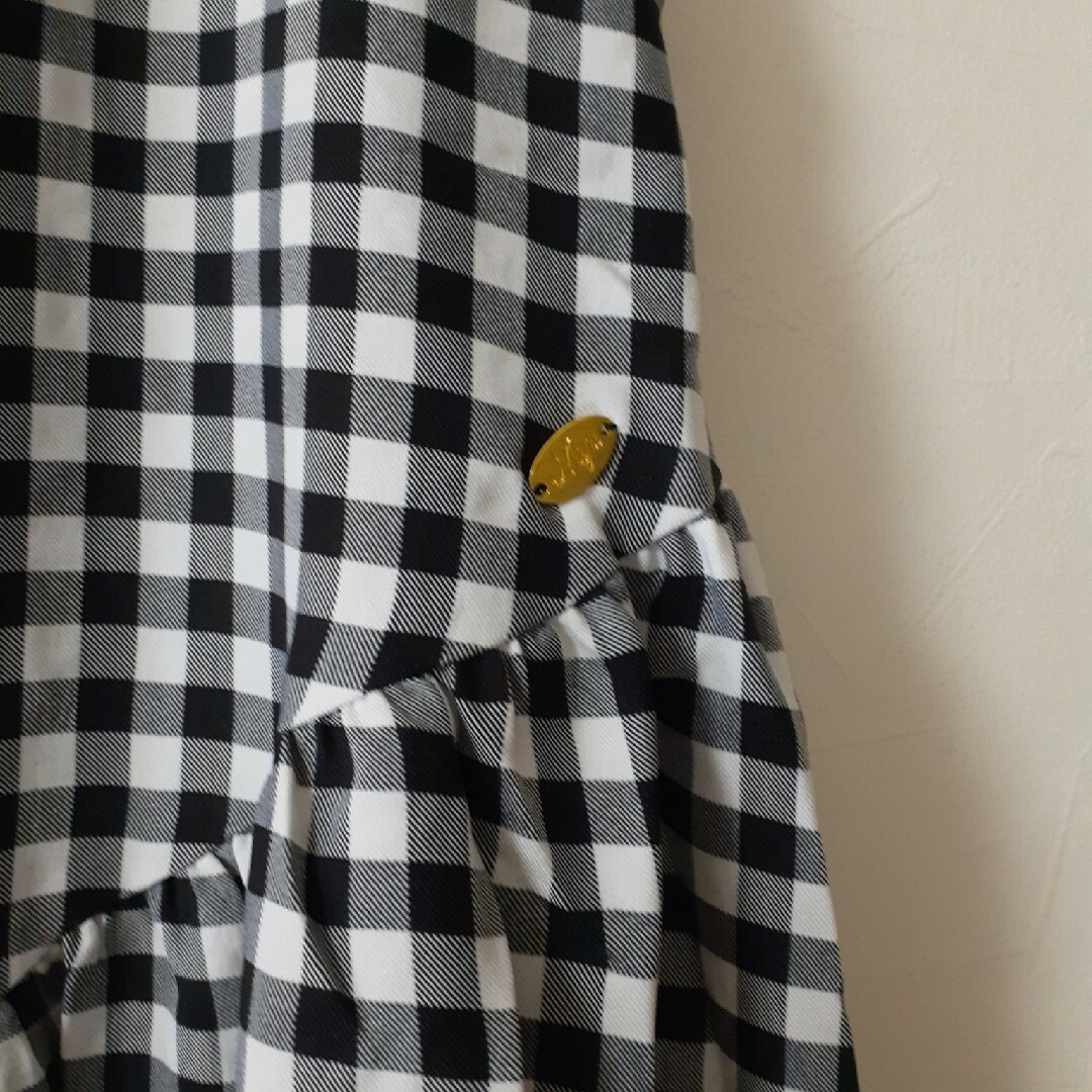 MYUミュウ　ポケット付き切り替えマキシチェックロングスカート　新品 レディースのスカート(ロングスカート)の商品写真