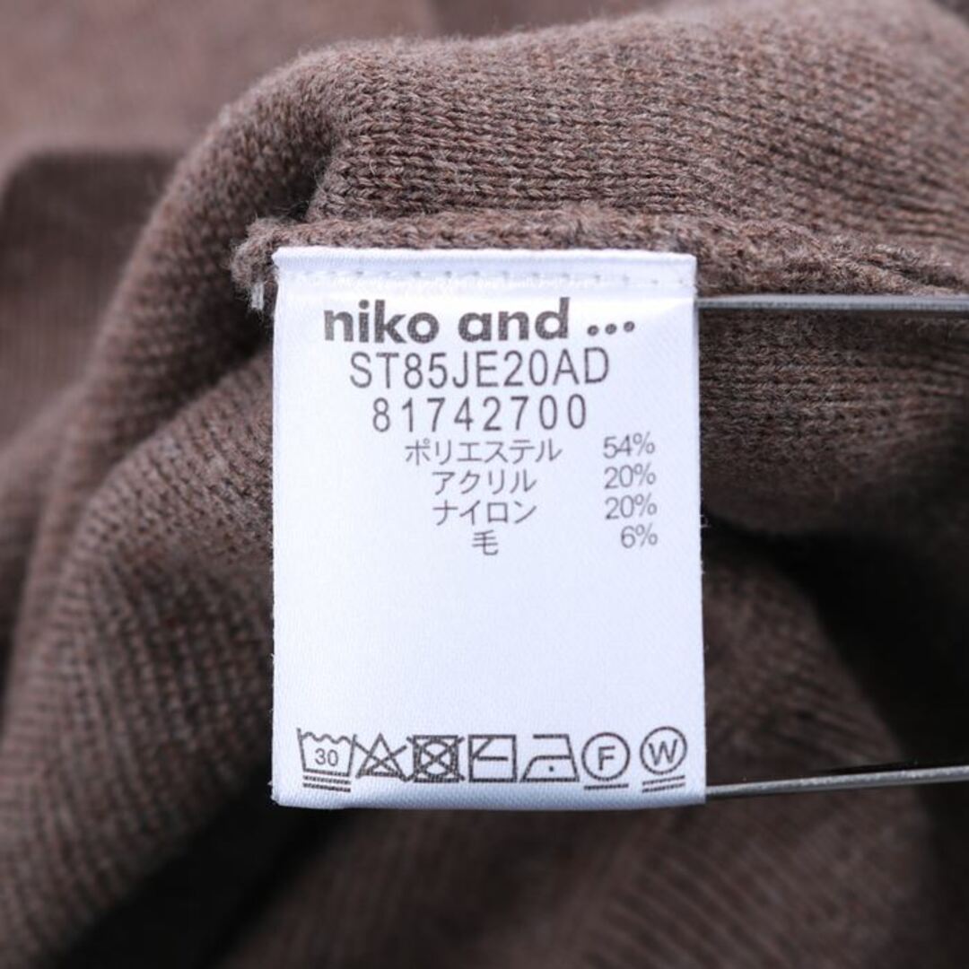 niko and...(ニコアンド)のニコアンド ニット セーター 長袖 ウール混 トップス レディース 3サイズ ブラウン niko and... レディースのトップス(ニット/セーター)の商品写真