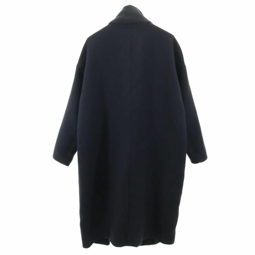 ZARA(ザラ)のザラベーシック ロングコート M 黒 ZARA BASIC レディース 古着 【240107】 レディースのジャケット/アウター(ロングコート)の商品写真