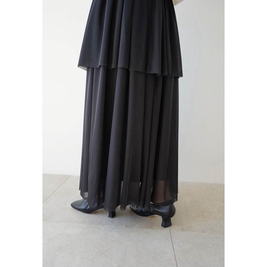 acka chiffon tiered skirt