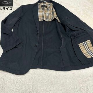 バーバリーブラックレーベル(BURBERRY BLACK LABEL)のバーバリーブラックレーベル✨ジャケット ノヴァチェック 2B ブラック Lサイズ(テーラードジャケット)