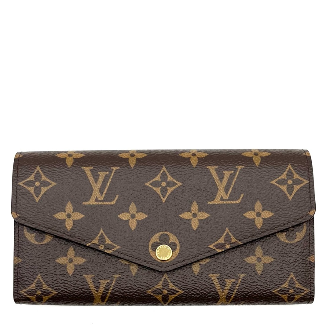 LOUIS VUITTON ルイヴィトン 長財布 モノグラム ポルトフォイユ・サラ ロングウォレット フラップ ブラウン 茶 M62234    フューシャ ゴールド金具 レディース 美品【品】VIBRATO新着アイテム