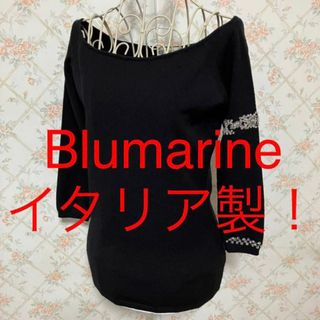 ブルマリン(Blumarine)の★Blumarine/ブルマリン★極美品★イタリア製！七分袖ニットソーM.9号(ニット/セーター)