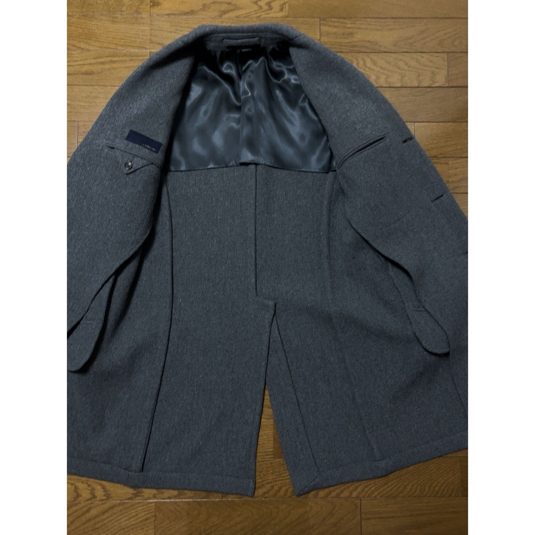 LARDINI(ラルディーニ)の上質カシミヤ混 LARDINI チェスターコート美品 44(S-M相当) グレー メンズのジャケット/アウター(チェスターコート)の商品写真
